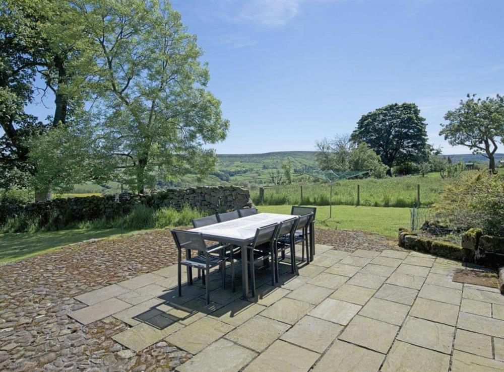 Sitting-out-area at Dale House in Castleton, N. Yorkshire., North Yorkshire