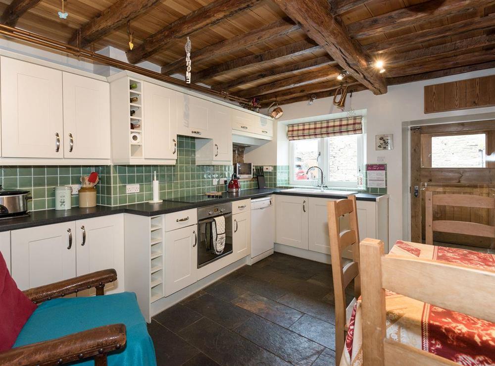 Kitchen with dining area at Dale View in Sedbusk, near Hawes, North Yorkshire