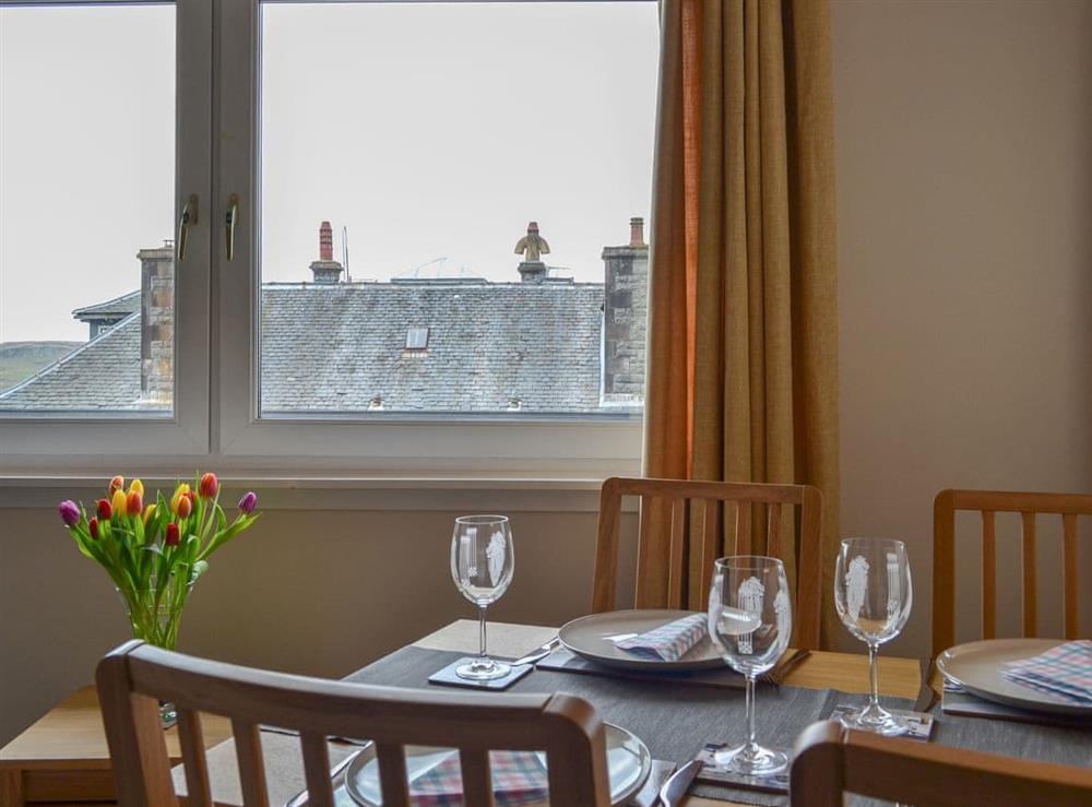 Lovely modest dining area at Dalriach Court in Oban, Argyll and Bute, Scotland