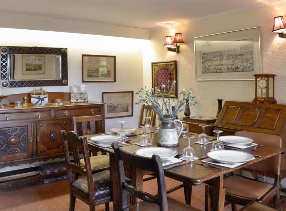 Spacious dining room at Dalvanie Mill in Blairgowrie, Perthshire