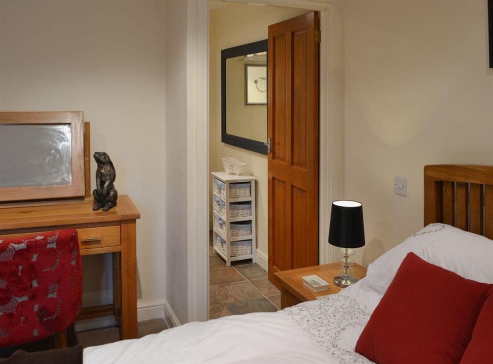The double bedroom is adjacent to the family bathroom at Damsels Bower in Over Haddon, near Bakewell, Derbyshire