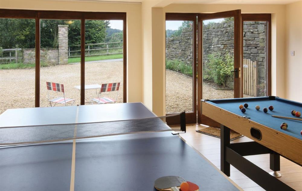 Use of a games room with table tennis and pool tables at Damson and Orchard, Rainow
