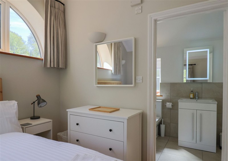 One of the bedrooms at Damson Tree Cottage, Charmouth