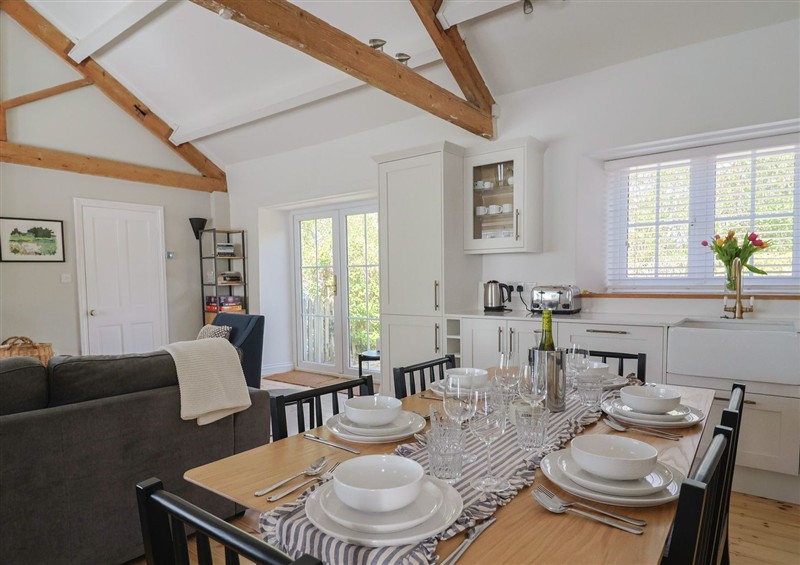 This is the dining room at Damson Tree Cottage, Charmouth