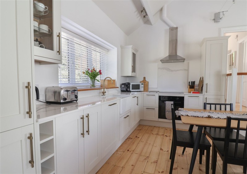 This is the kitchen at Damson Tree Cottage, Charmouth
