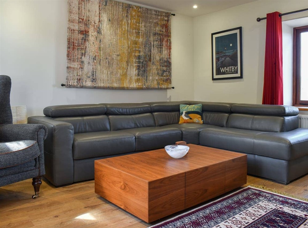 Living area at Dandelion Cottage in Grosmont, Near Whitby, North Yorkshire