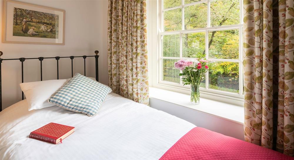 The single bedroom at Danescombe Cottage in Calstock, Cornwall