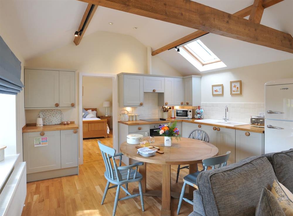 Kitchen area at Dapple Cottage in Brook, near Brighstone, Isle of Wight