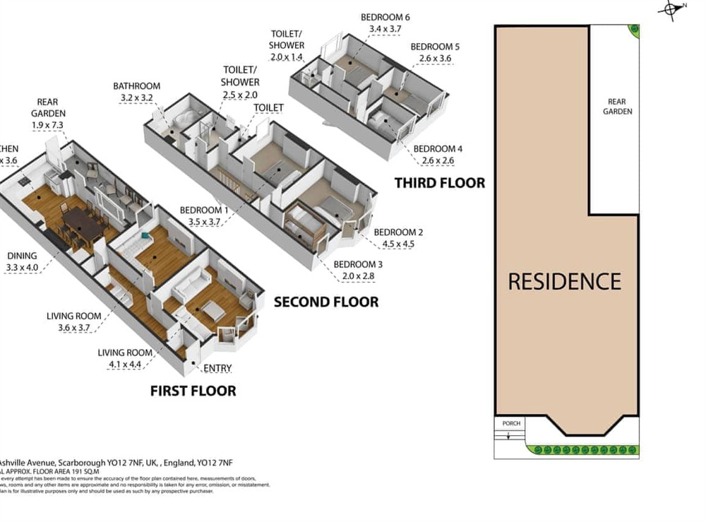 Floor plan (photo 2) at Darcey House in Scarborough, North Yorkshire