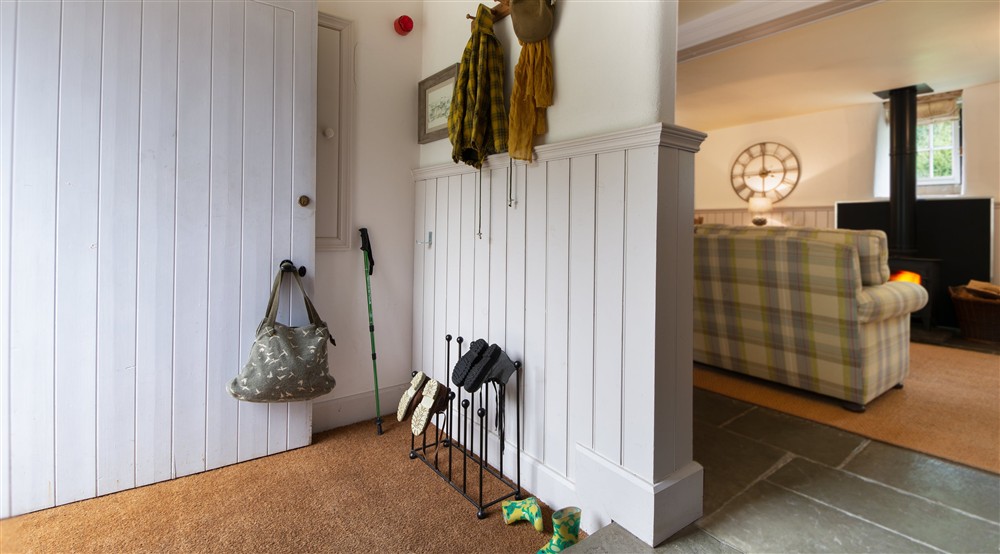 The entrance porch at Darfar in Nr Ashbourne, Derbyshire