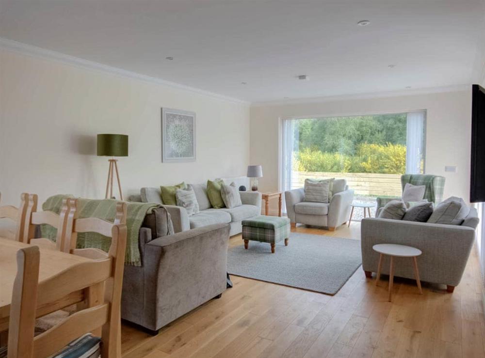 Open plan living space at Darna House in Tain, Ross-Shire