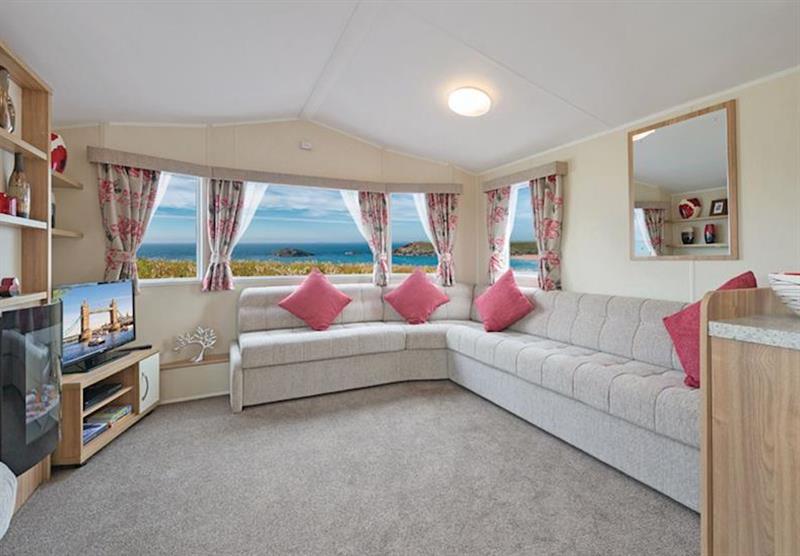 Inside a Gold Caravan Four Plus VIP at Dartmoor View in Okehampton, North Devon