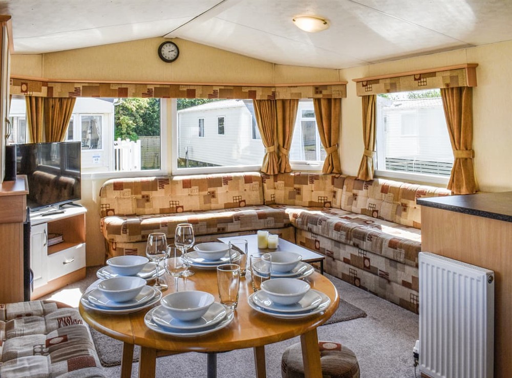 Living area at Darwin Escapes in Lancaster, Lancashire