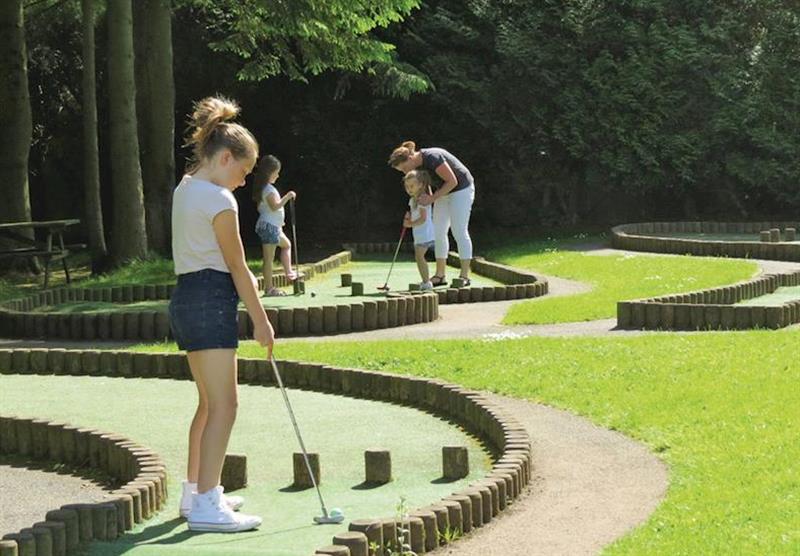 Mini golf at Darwin Forest Country Park in Derbyshire, Heart of England