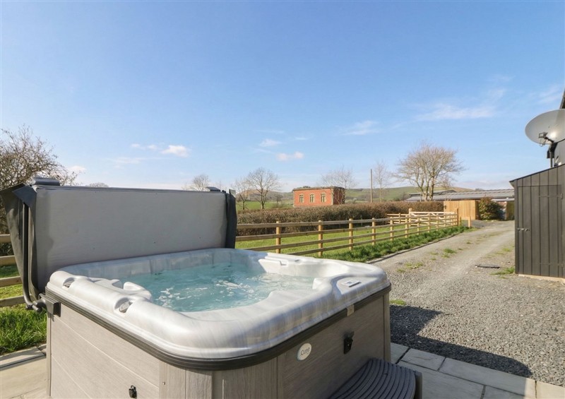 The hot tub at Daverneithon 1, Near Llandrindod Wells