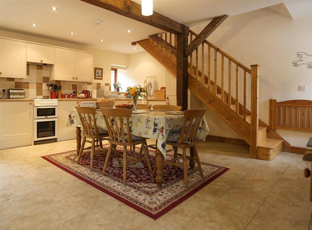 Open plan living space at Dawn Cottage in Ashbourne, Derbyshire