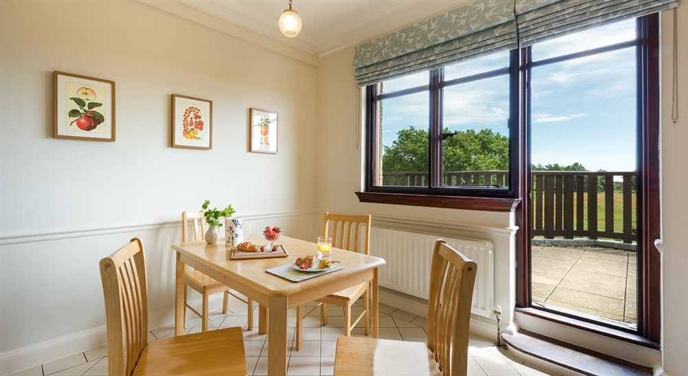 The dining area at Deben View in Woodbridge, Suffolk