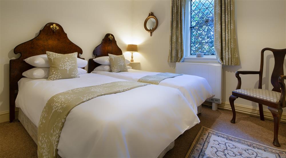 The twin bedroom at Deer Park Lodge in Nr Northleach, Gloucestershire