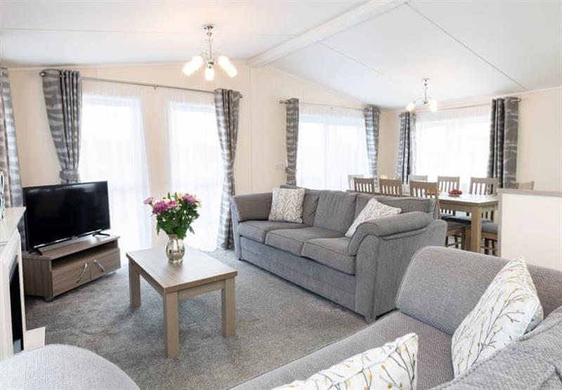Living room in a Larches Deluxe 4 at Deeside Holiday Park in Perthshire & Southern Highlands, Scotland
