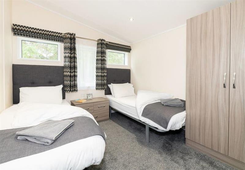 One of the bedrooms in the Firs Deluxe 3 at Deeside Holiday Park in Perthshire & Southern Highlands, Scotland