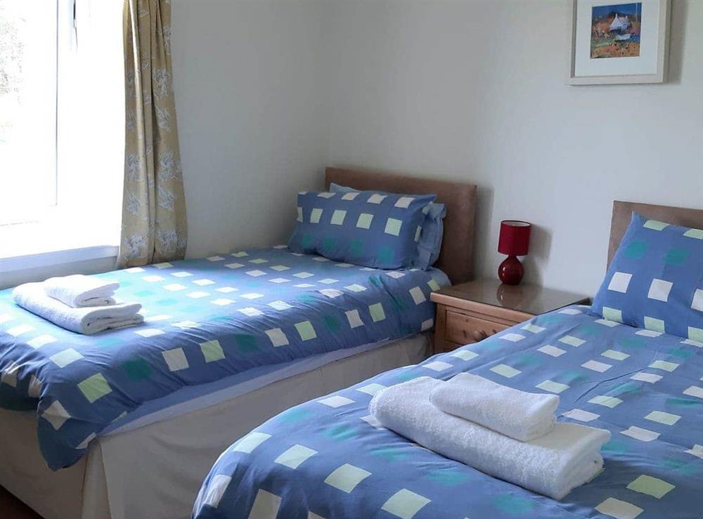 Welcoming twin bedded room at Degnish Farmhouse in Kilmelford, nr.Oban, Argyll