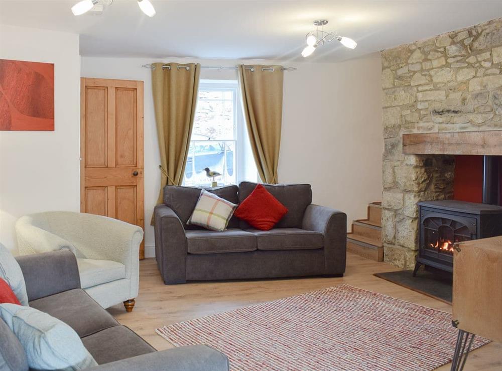Comfortable living area at Delfryn in Llanarth, near New Quay, Ceredigion, Dyfed