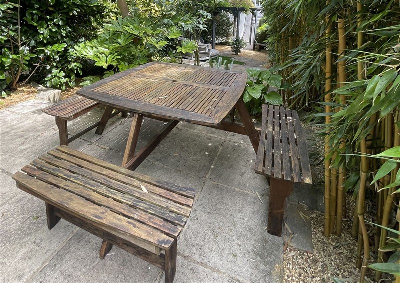 The patio in Delightful Dorset House By Wareham River at Delightful Dorset House By Wareham River, Wareham