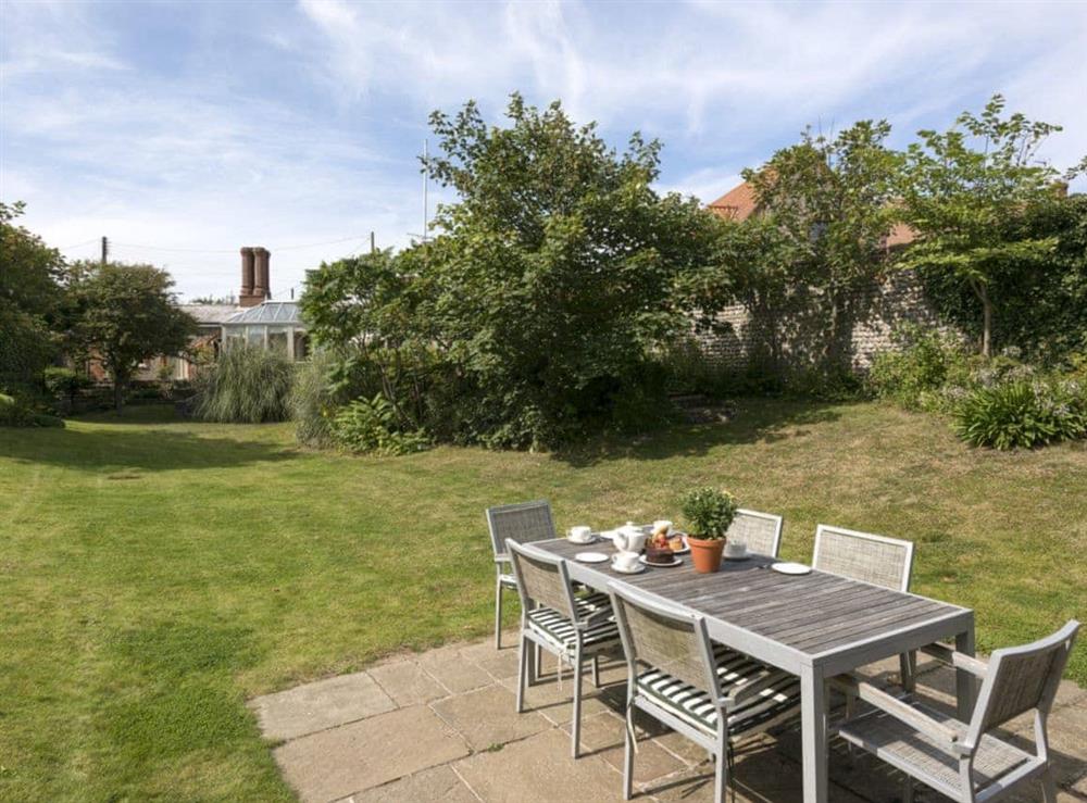 Wonderful spacious garden with furniture at Dell Cottage in Mundesley, near North Walsham, Norfolk