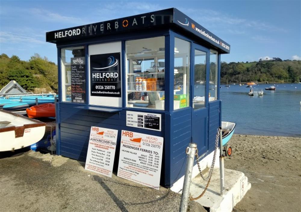 Visit the Kiosk at Helford Passage for boat hire, Roskilly's ice cream and the foot ferry across to Helford Village. at Demelza 1 in Helford Passage