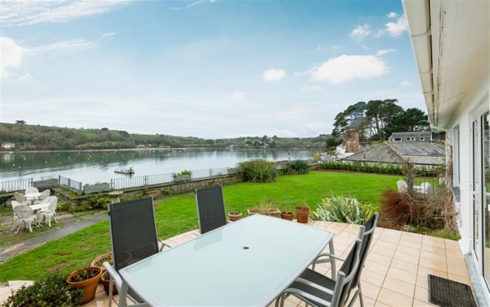 You'll have your own patio area for alfresco dining or sitting out in the sun, enjoying the view. at Demelza 2 in Helford Passage