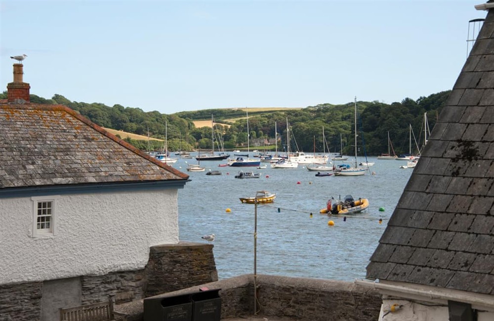 Outdoor area at Dens Den in St Mawes, Cornwall