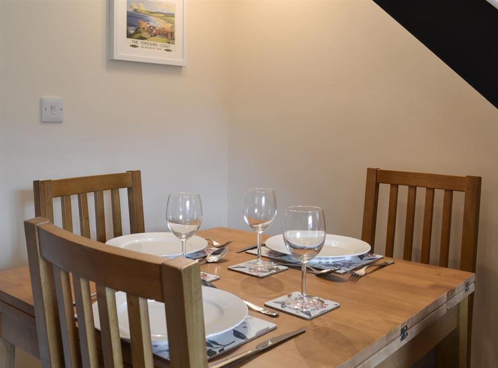 Dining area at Derwent Cottage in Wrench Green, near Scarborough, North Yorkshire