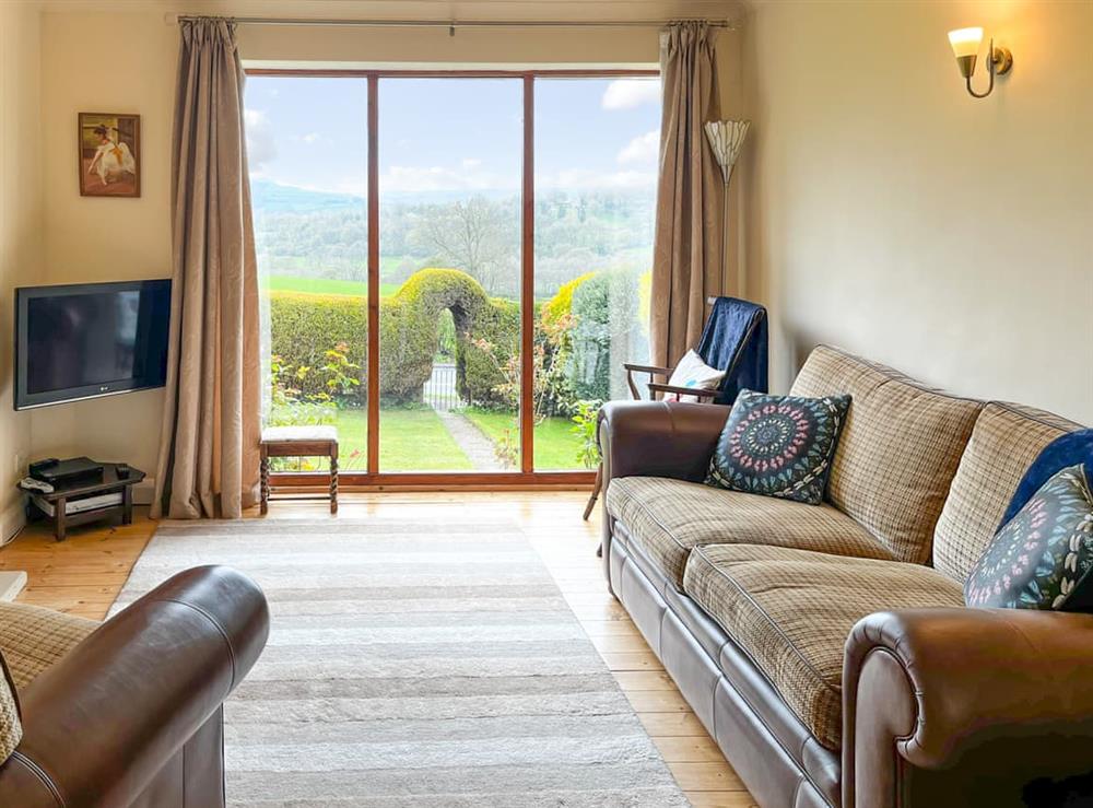 Living room at Derwent View in Bamford, near Hope Valley, Derbyshire