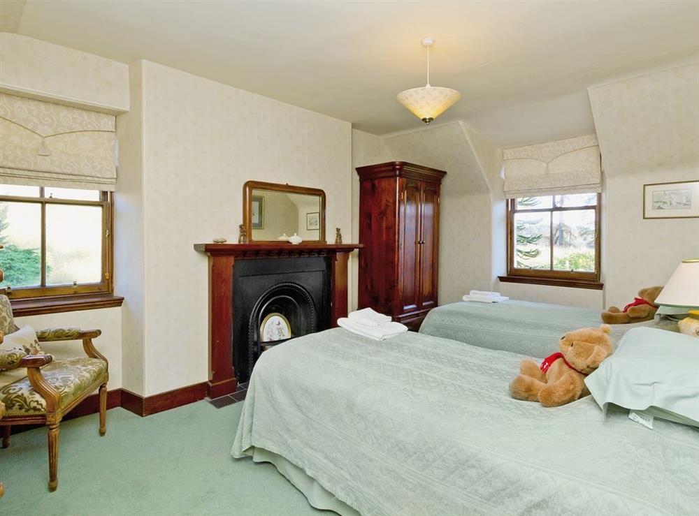Twin bedroom at Dess Lodge in Dess, Aboyne, Aberdeenshire., Great Britain