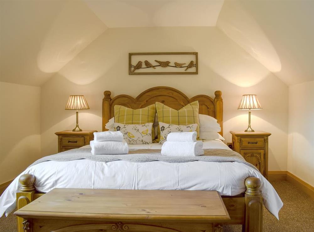 Comfortable double bedroom at Deuchars Cottage in Kenmore, near Aberfeldy, Perthshire