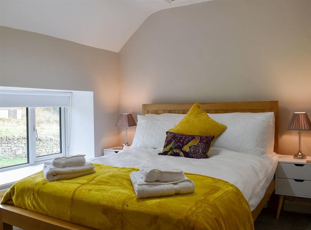Double bedroom at Dewey Lane Farm House in Brackenfield, near Matlock, Derbyshire