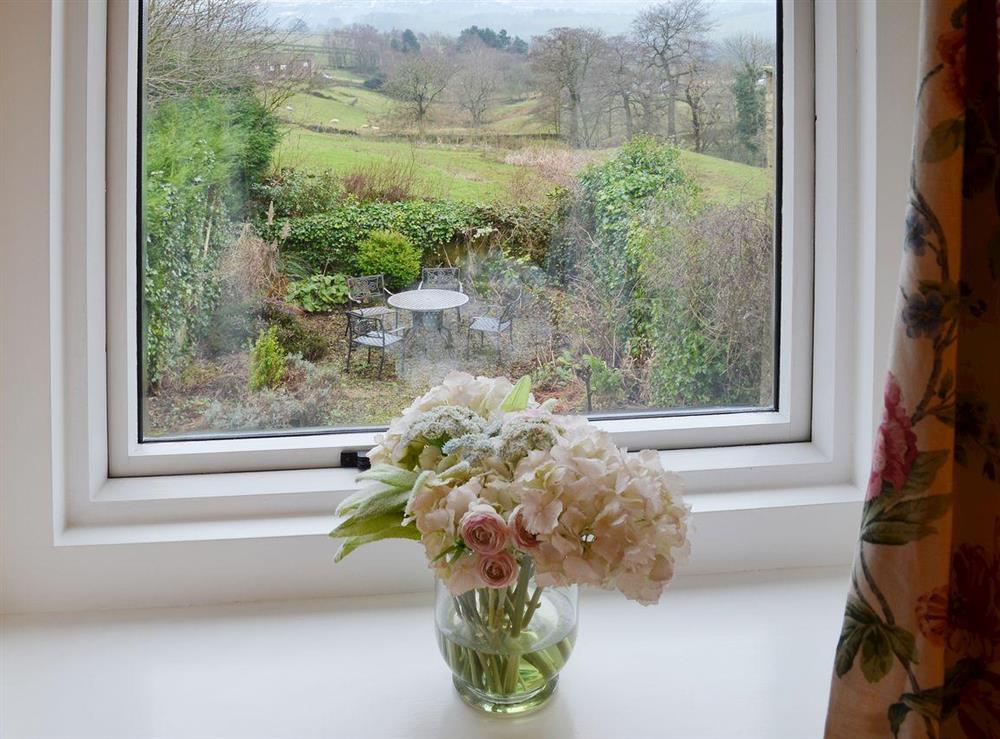 Far-reaching views can be seen from the bedroom window at Dewsnaps Frost in Chinley, Nr Chapel-en-le-Frith., Derbyshire
