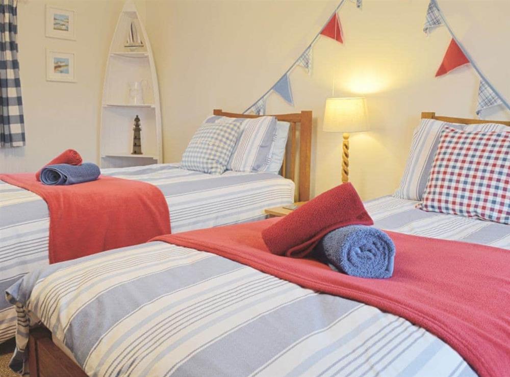 Charming twin bedroom at Didfa in Llangoed, near Beaumaris, Gwynedd