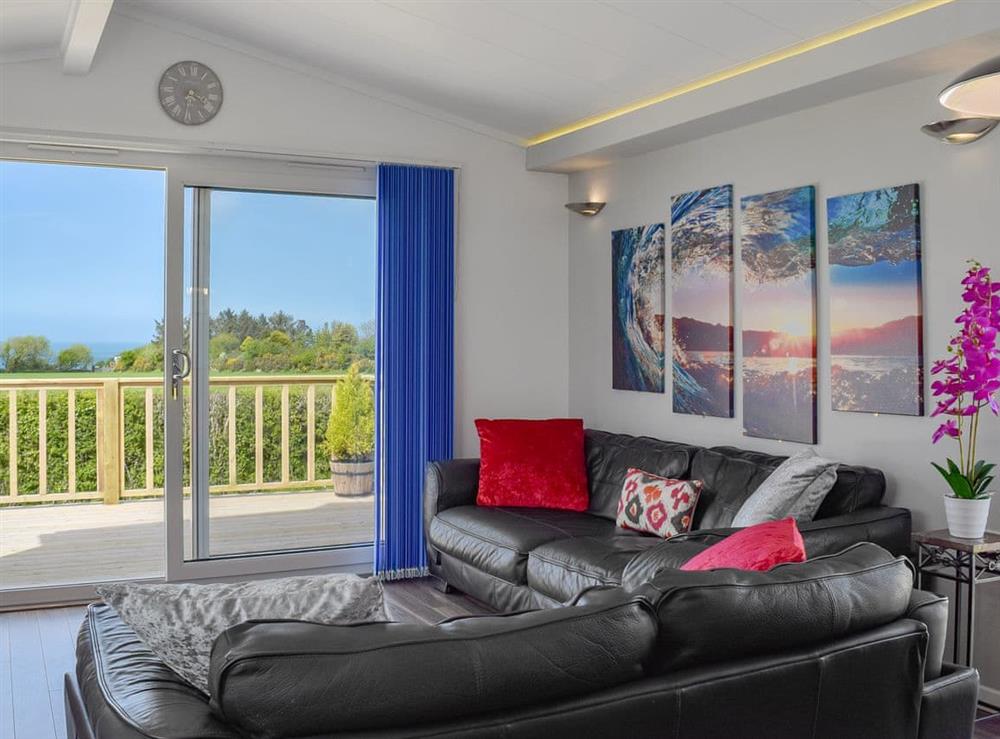 Cosy and comfortable living area with wonderful sea views at Tranquillity, 