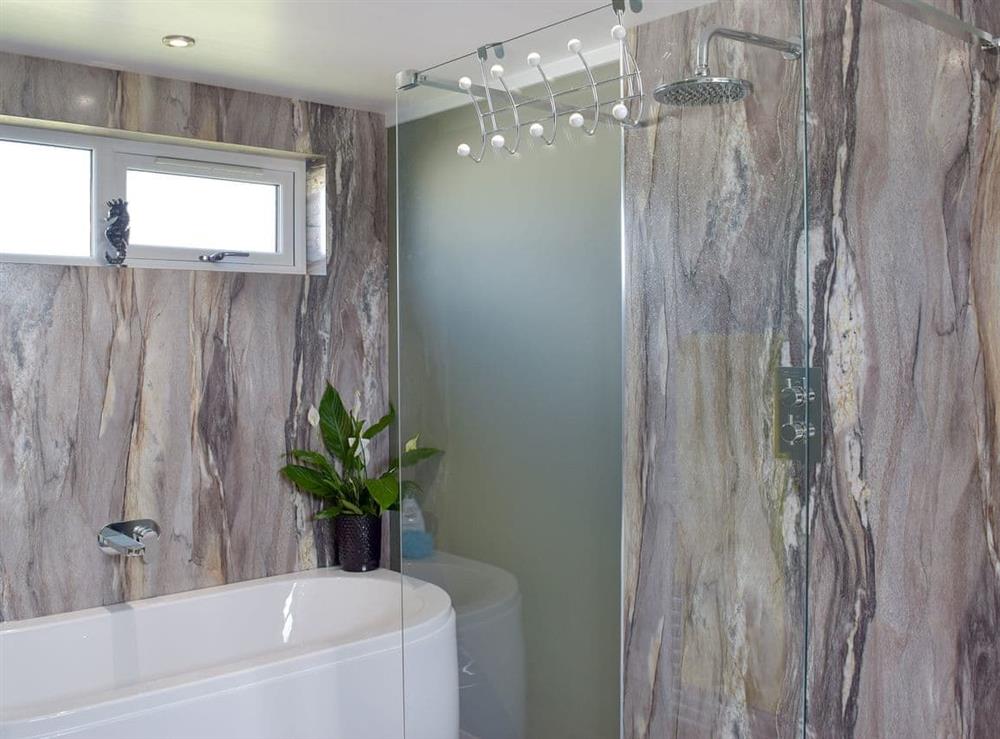 Lovely luxurious bathroom with shower cubicle at Tranquillity, 