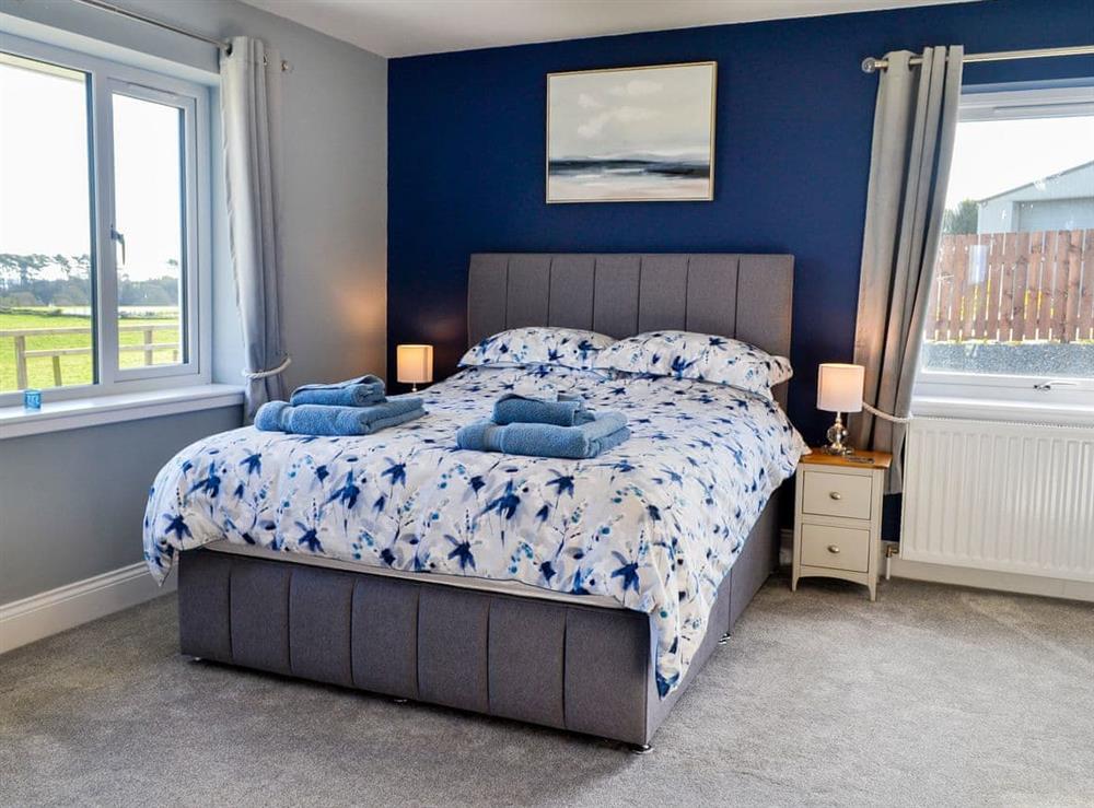 Double bedroom at Dinduff Lodge in Low Dinduff, near Stranraer, Wigtownshire