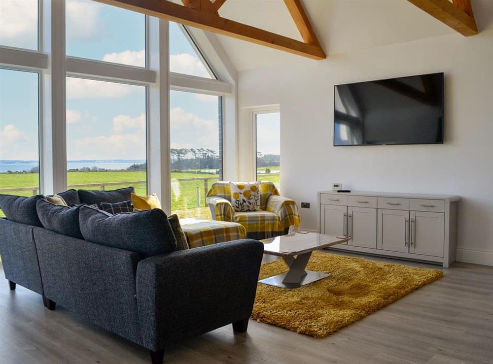Living area at Dinduff Lodge in Low Dinduff, near Stranraer, Wigtownshire