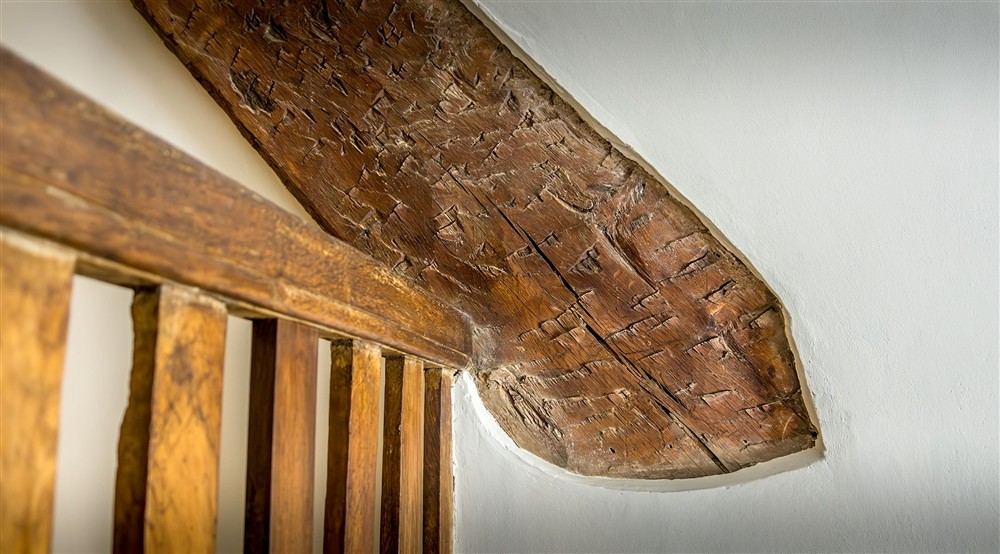 One of the exposed beams at Dinefwr Home Farm in Llandeilo, Carmarthenshire