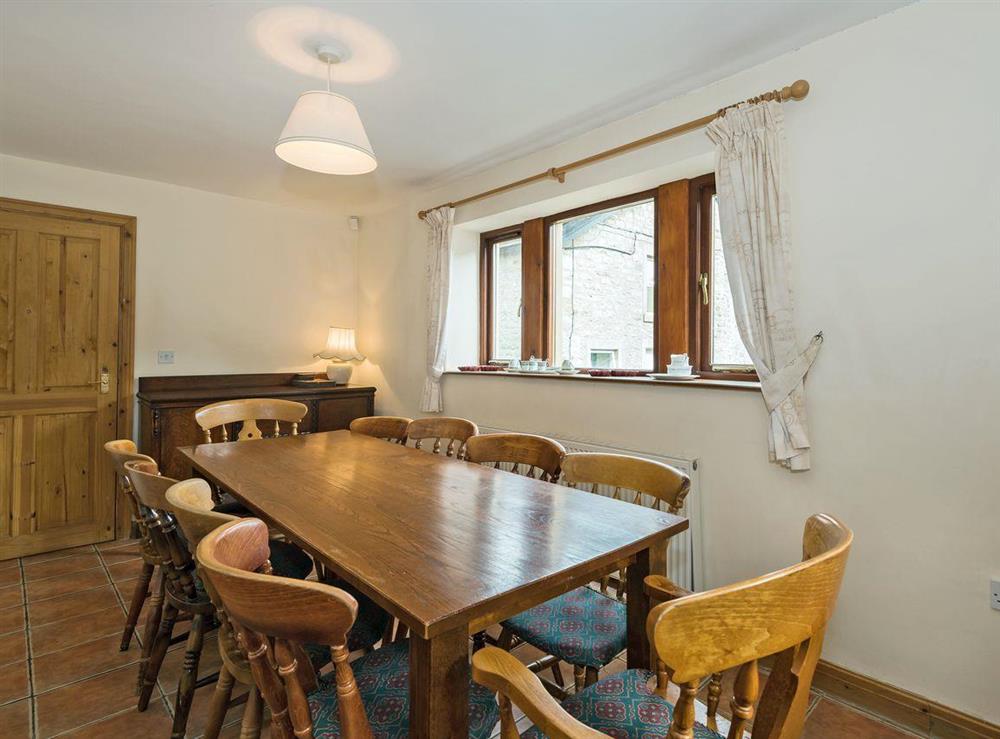 Well presented dining room at Dipper Fold in Hebden, near Skipton, North Yorkshire