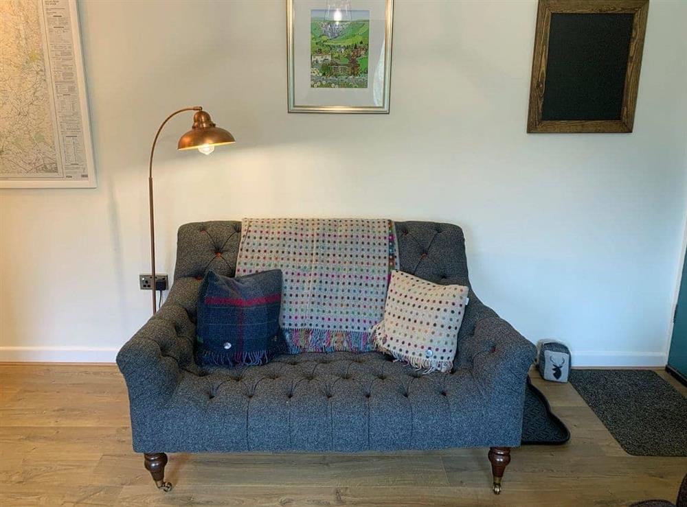 Cosy living area at Dipper in Scalegill Mill, Kirby Malham, North Yorkshire