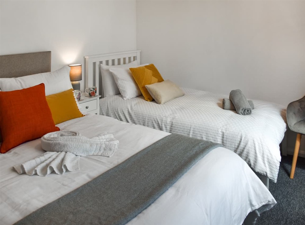 Twin bedroom at Dippers in Smallburgh, Norfolk