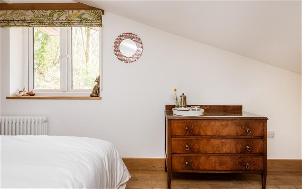 First Floor Bedroom Overlooking the Woodland Garden at Dippers in St Austell