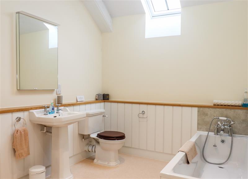 The bathroom at Dishcombe Cottage, Sticklepath