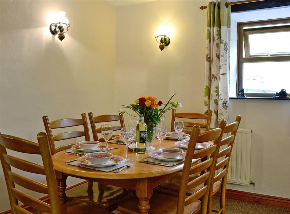Attractive dining area at Derwent Dale Cottage, 