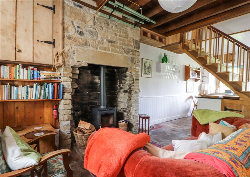 The living area at Doffers Cottage, Airton